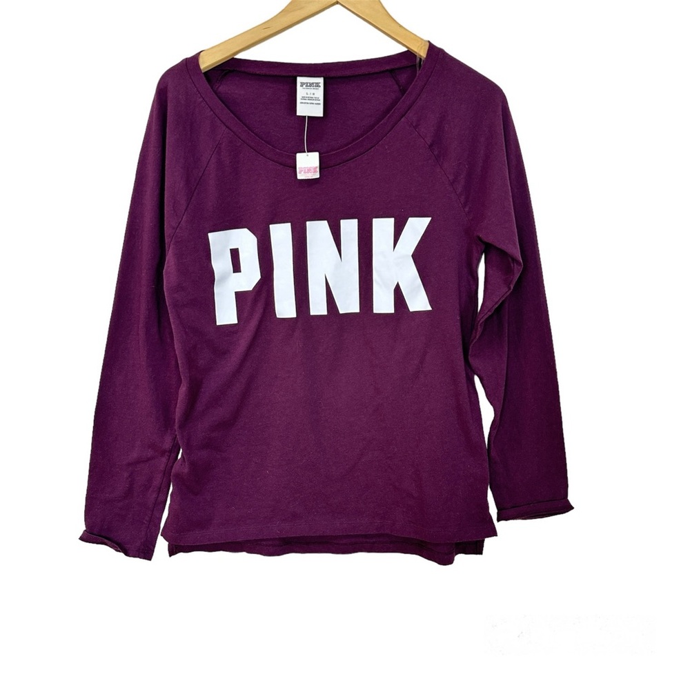 Pink Victoria’s Secret‎ Purple Long Sleeve Shirt Top Women’s Sz Large NEW